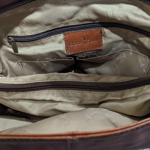 Brown Leather Gianni Conti shoulder bag - Picture 7 of 12
